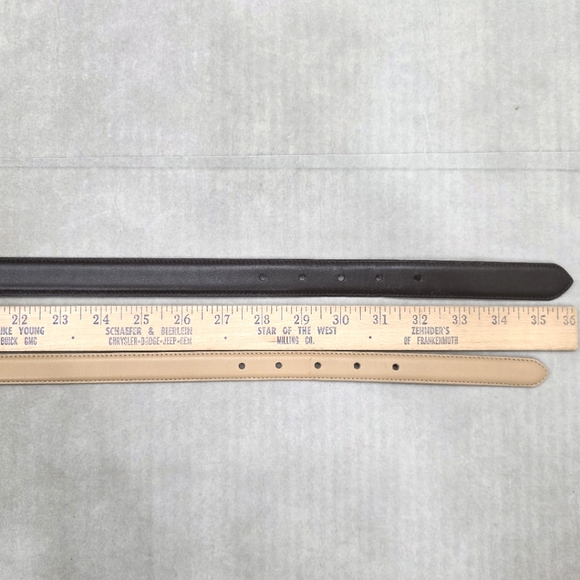 2 Talbots belts women\'s size small  1-tan 1-brown leather main image 4